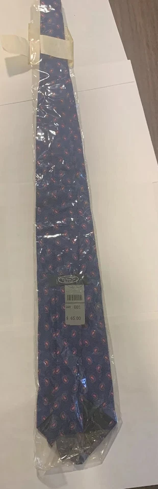 Corbata Talbots para hombre 56” 100 % seda azul Foto 2 de 4