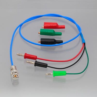 Triax 3-Lug TRB to 4mm Banana plug 50mm Alligator Clip Cable 2~9FT  For Keithley