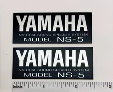Yamaha Model NS-5 Speaker Badge Logo Pair Silver Aluminum Custom Made