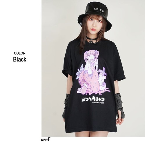 Sick Cute Warrior Menhera Chan T-shirt Black D Backside of Tokyo Japan Limited - Picture 3 of 10