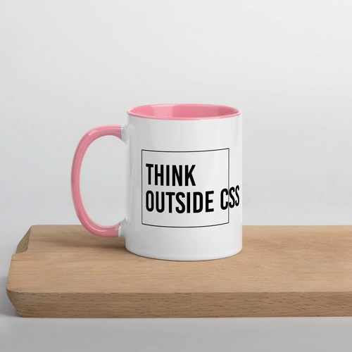 Think Outside CSS Web Developer Joke Fun Coffee Mug - Picture 6 of 7
