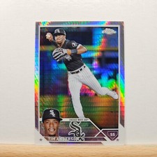 2023 Topps Chrome Baseball Tim Anderson base PRISM refractor card # 211