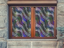 3D Texture 1821NAO Window Film Print Sticker Cling Stained Glass UV Block Fa