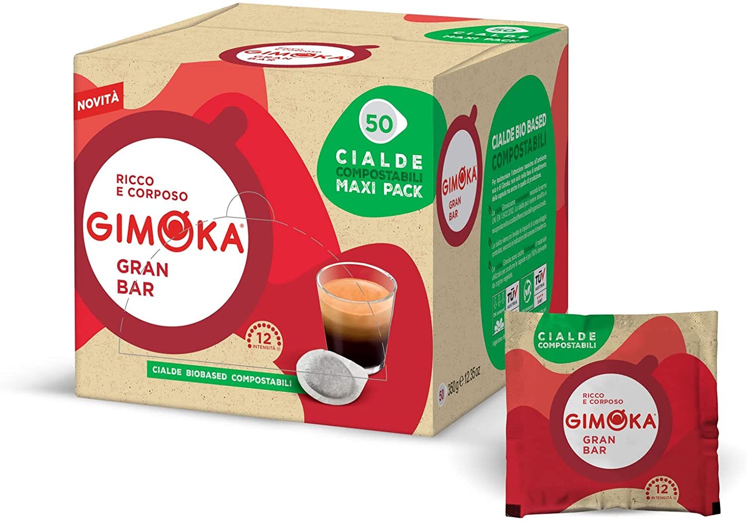 1000 CIALDE ESPRESSO GIMOKA ESE 44 CAFFE GRAN GUSTO BAR AROMA INTENSO CIALDA 024