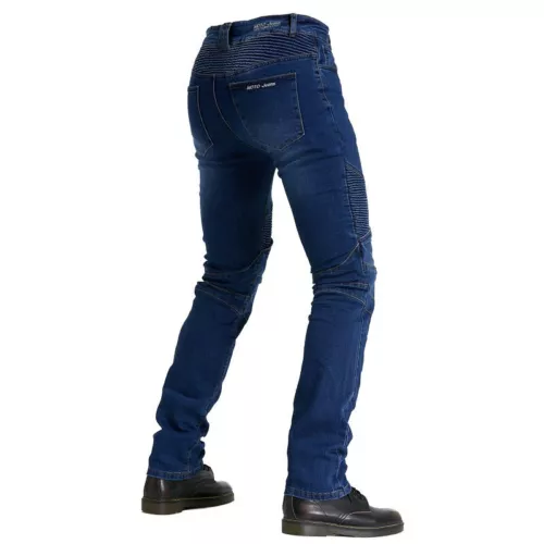 Men Motorcycle Jeans Motorbike Casual Stretch Skinny Slim Fit Pants With Armors- - Picture 7 of 18