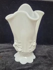 6" Fenton Vintage Milk Glass Vase Handkerchief Style