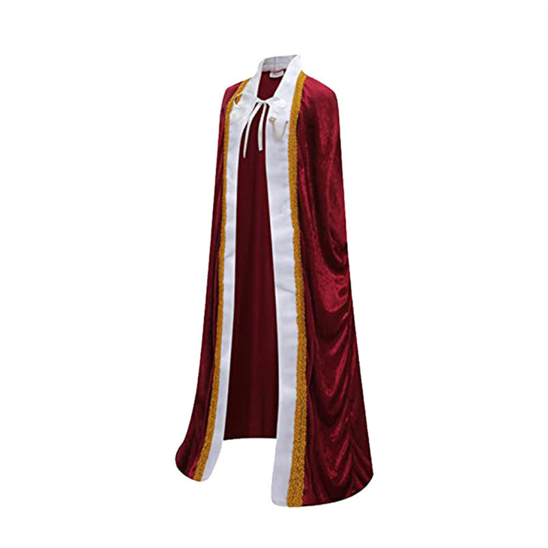 King Robe for Men, Medieval Queen Women Costumes, Red Queen Cape for Halloween eBay