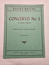 Saint-Saens: Concerto No. 1 In A Minor, Opus 33: For Cello and Piano -Piano Only