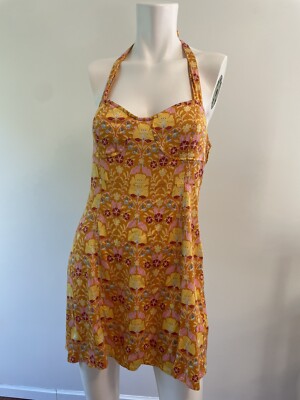 free people sasha mini dress Free People Sasha Mini Dress Size Medium Black Combo Art Nouveau Floral  Print