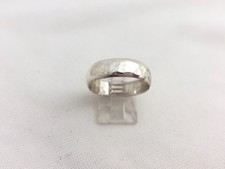 Sterling Silver .925 6mm Hammered Wedding Band Ring Sizes 8 9