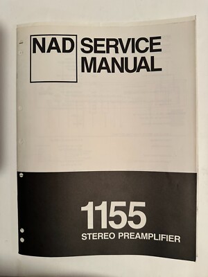 NAD Model 1155 Stereo Preamplifier Service Manual