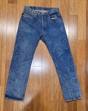 Levi's 501-0112 Acid Wash 501 Button Fly 33x30 Jeans Vintage USA XX 80s EUC