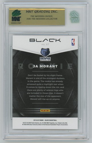 2019-20 Panini recrue noir cuivre Ja Morant 18/49 #67 neuf neuf comme neuf catégorie 9,5 - Photo 2 sur 3