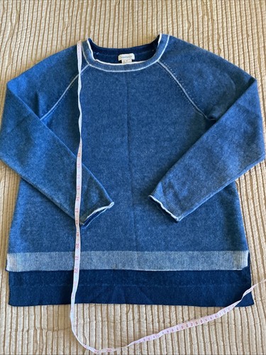 Suéter Pullover SUNDANCE Catálogo Brinley 100% Azul Cachemira Cuello Redondo M Perfecto - Imagen 15 de 20