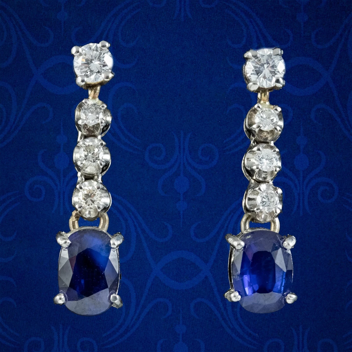 Update 137+ sterling silver sapphire earrings latest seven.edu.vn