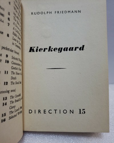 Rare Kierkegaard - Direction 15 By Rudolph Friedman 1949 HC DJ Western Press - Picture 5 of 17
