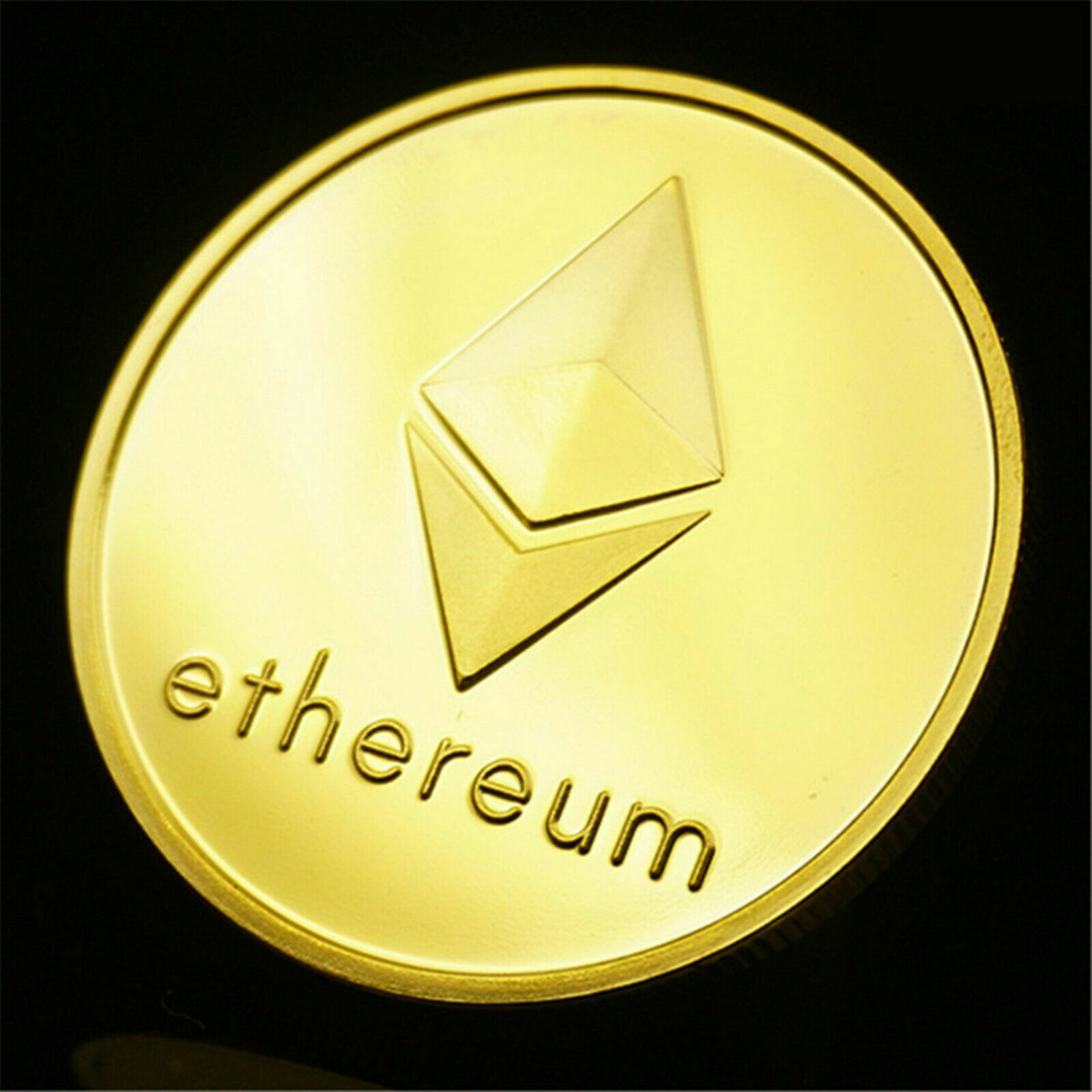 1Pcs Gold Ethereum Coins Commemorative 2020 New Collectors Gold Plated