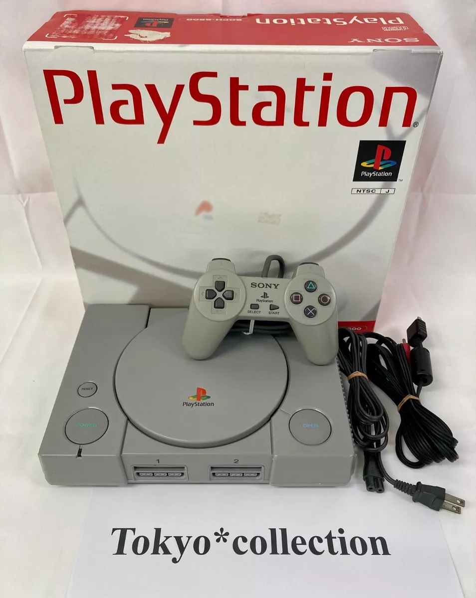 Sony PlayStation 1 PS1 Gray Game Console Full Set Japanese Version Fast  Shipping