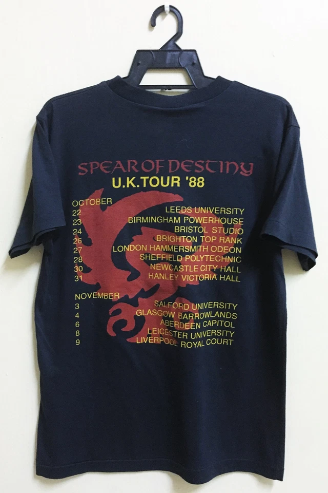 CAMISETA CONCIERTO SPEAR OF DESTINY PUNK ROCK TOUR VINTAGE AÑOS 80 1988 TEATRO DEL ODIO Foto 2 de 3