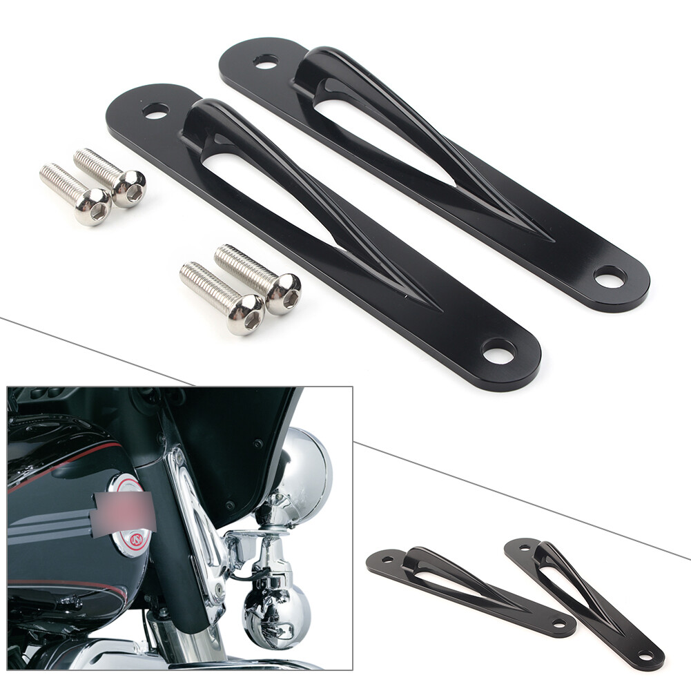 Front Fork Teardrop Custom TieDown Brackets For Harley Street Glide