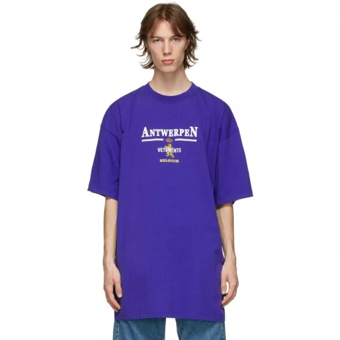 VETEMENTS Navy blue Oversized T Shirt. Size M fits big royal blue brand new