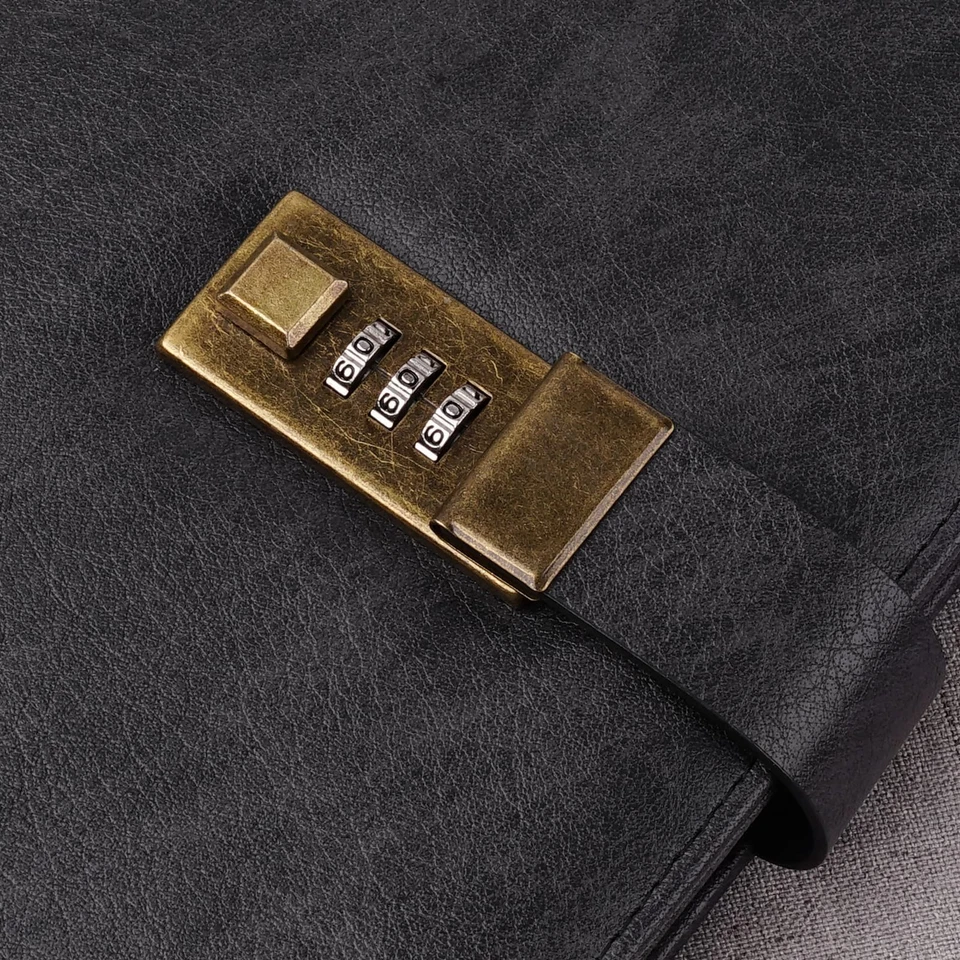 Diary with Lock, A5 PU Leather Journal with Lock 240 Pages, Vintage Locks - Image 2 of 4