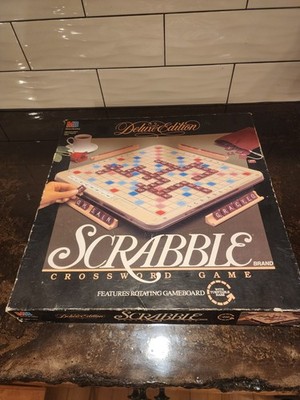 Scrabble Deluxe Edition With Rotating Turntable/missing base
