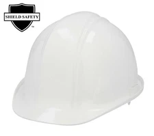16 Each White Hdpe Hard Hat Ansi Type 1 Class E 4 Point Ratchet Headband