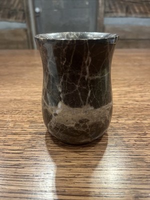 Marble Tumbler Brown.Great For Bathroom Organizer