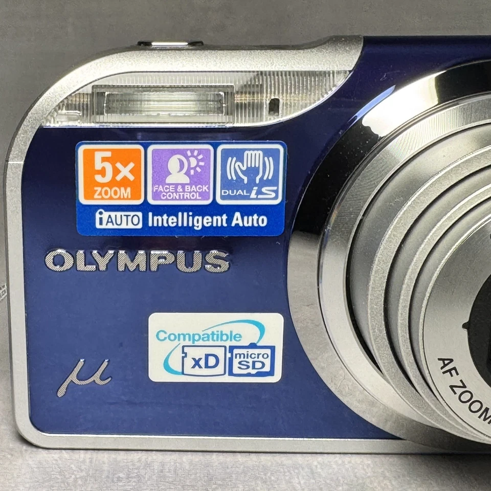 Olympus 12.0MP Mju 5000 Compact Digital Camera Blue + 2GB XD Card + Bag - Image 4 of 4