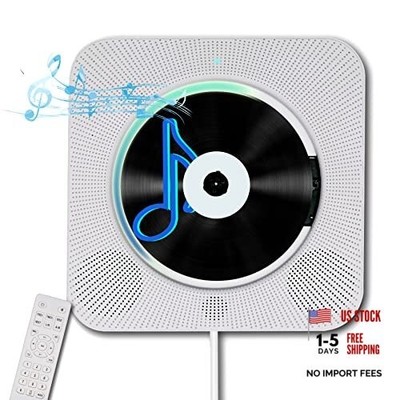 Portable Wall Mounted CD Player with Bluetooth,  Mountable CD Music Player 
