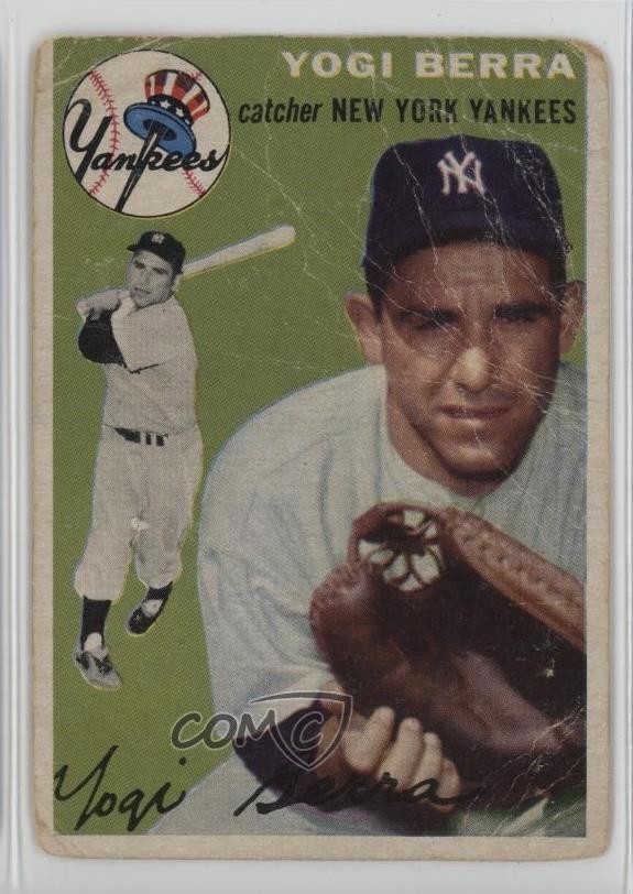 1954 Topps Yogi Berra (White Back) #50 HOF 0l1d