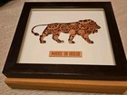 MAKE IN INDIA  ETCHED LION GEARS HAND MADE WITH BOX 9" X 10” WOOD PICTURE FRAME — photo 2