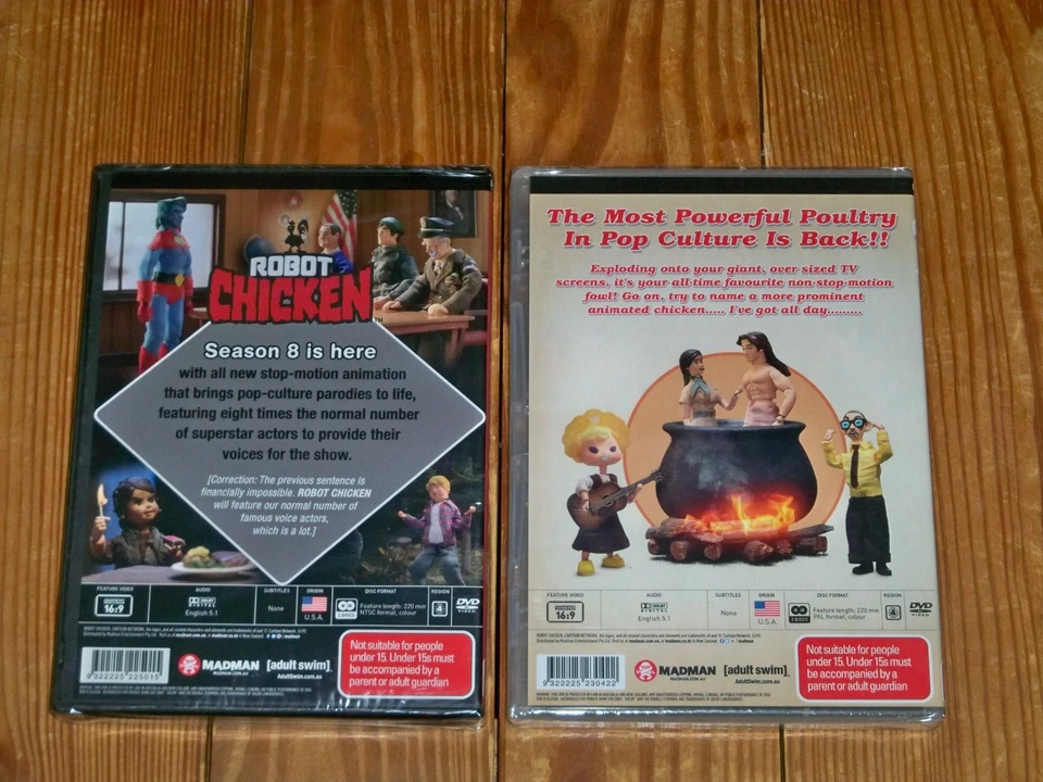 ROBOT CHICKEN -- HTF SEASON 8 & 9 -- Brand New Sealed -- Region 4 MADMAN DVDs - Image 2 of 4