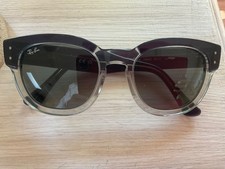 Ray Ban RB0298S Mega Hawkeye Unisex Plastic Sunglass 1396B1 Dk Grey Transp Gray