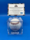 Cesar Geronimo 4x Gold Gloves Autographed Major League Baseball w/ COA & Case