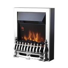 Warmlite Whitby LED Electric Fire Inset, 2000W, Chrome WL45048