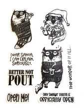 Christmas Cats Clear Stamps Chunky Sweater Holiday Kitten Santa Paws Card Making