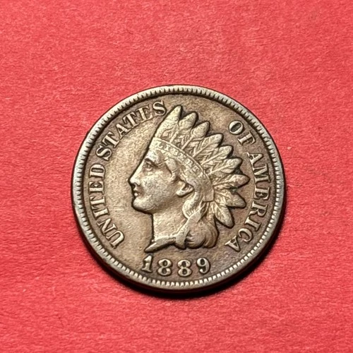 (1) Beautiful Antique 1889 Indian Head Cent/Penny CHOICE VF-VERY FINE