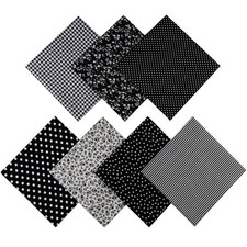 7PCS Different Patterns Printed Cotton Fabric Squares 50 cm x 50 cm Handmade ...