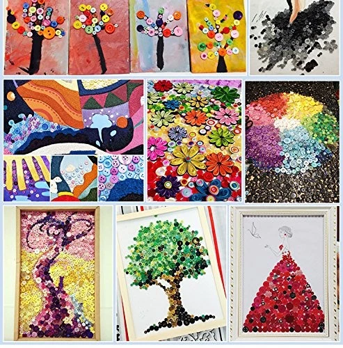 Botones artesanales metálicos 1600 piezas a granel botón de oro y plata para manualidades Asso... Foto 2 de 4