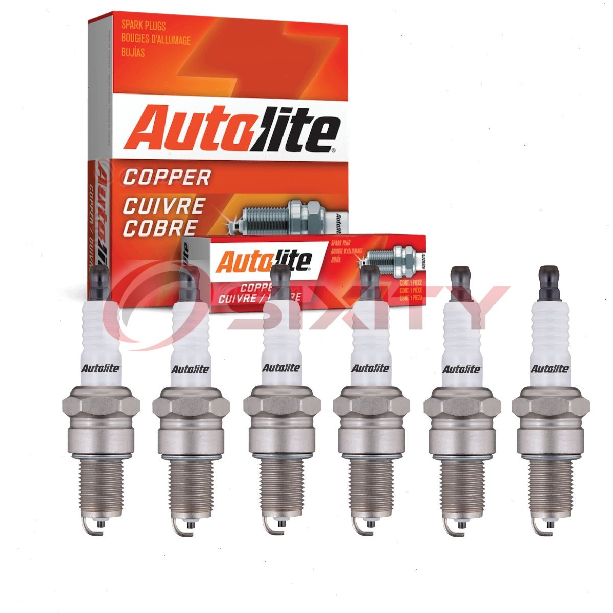 6 pc Autolite Copper Core Spark Plugs for 1954-1958 Jensen 541 3.9L 4.0L L6 bp