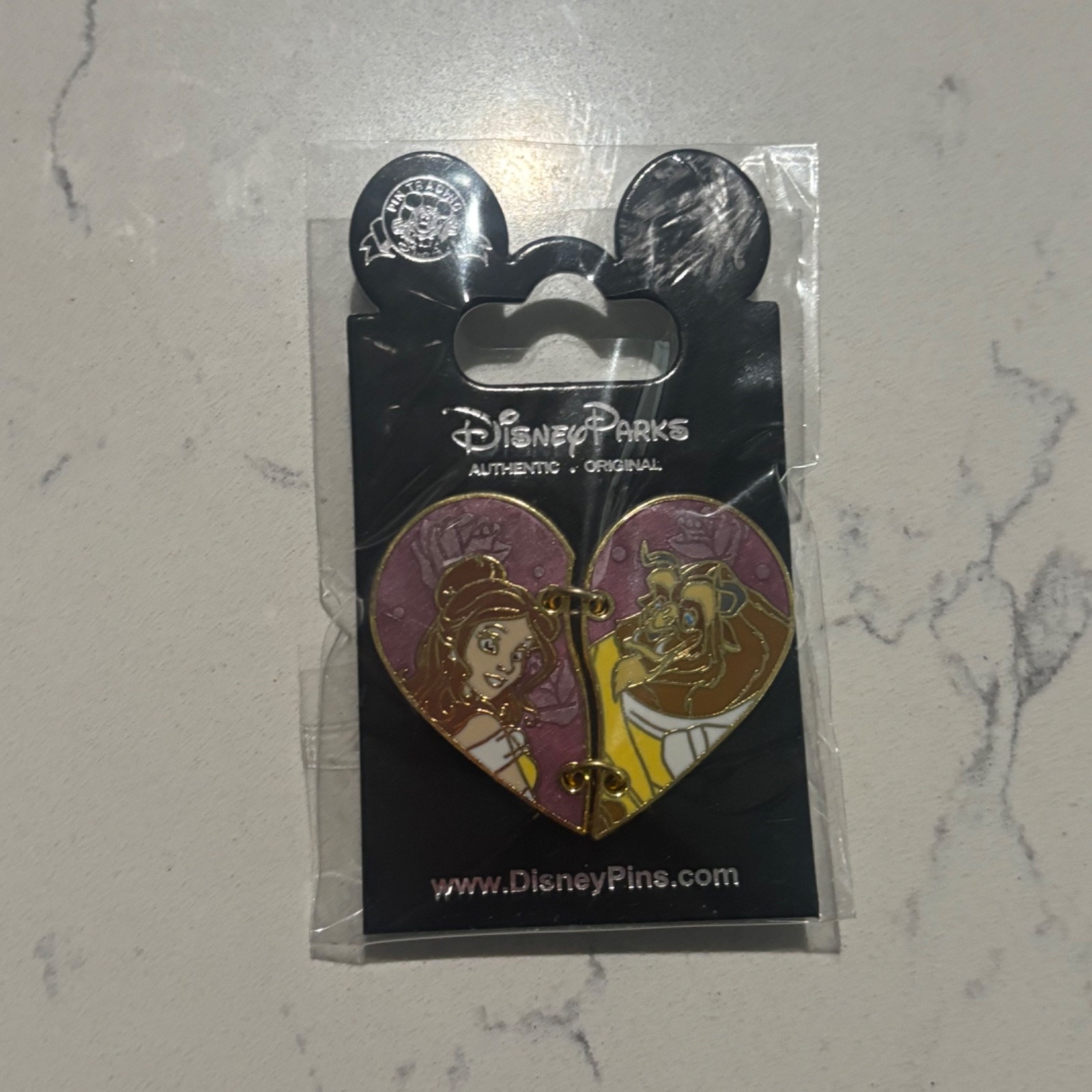 Disney Character Pin Beauty And The Beast Heart Character Pin