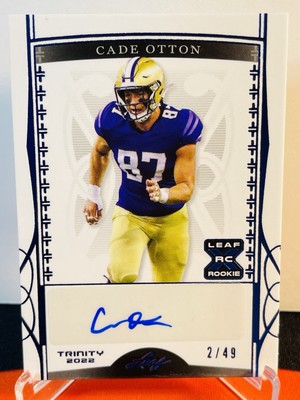 2022 Leaf Trinity Cade Otton #BA-CO2 RC XRC Navy Blue Foil Auto /49 Bucs SP