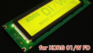 Korg 01/W FD Yellow Green LED Backlight LCD Display Replacement New JP Manual