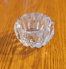 Vintage Round Open Salt Ribbed Cut Edges 1" Tall