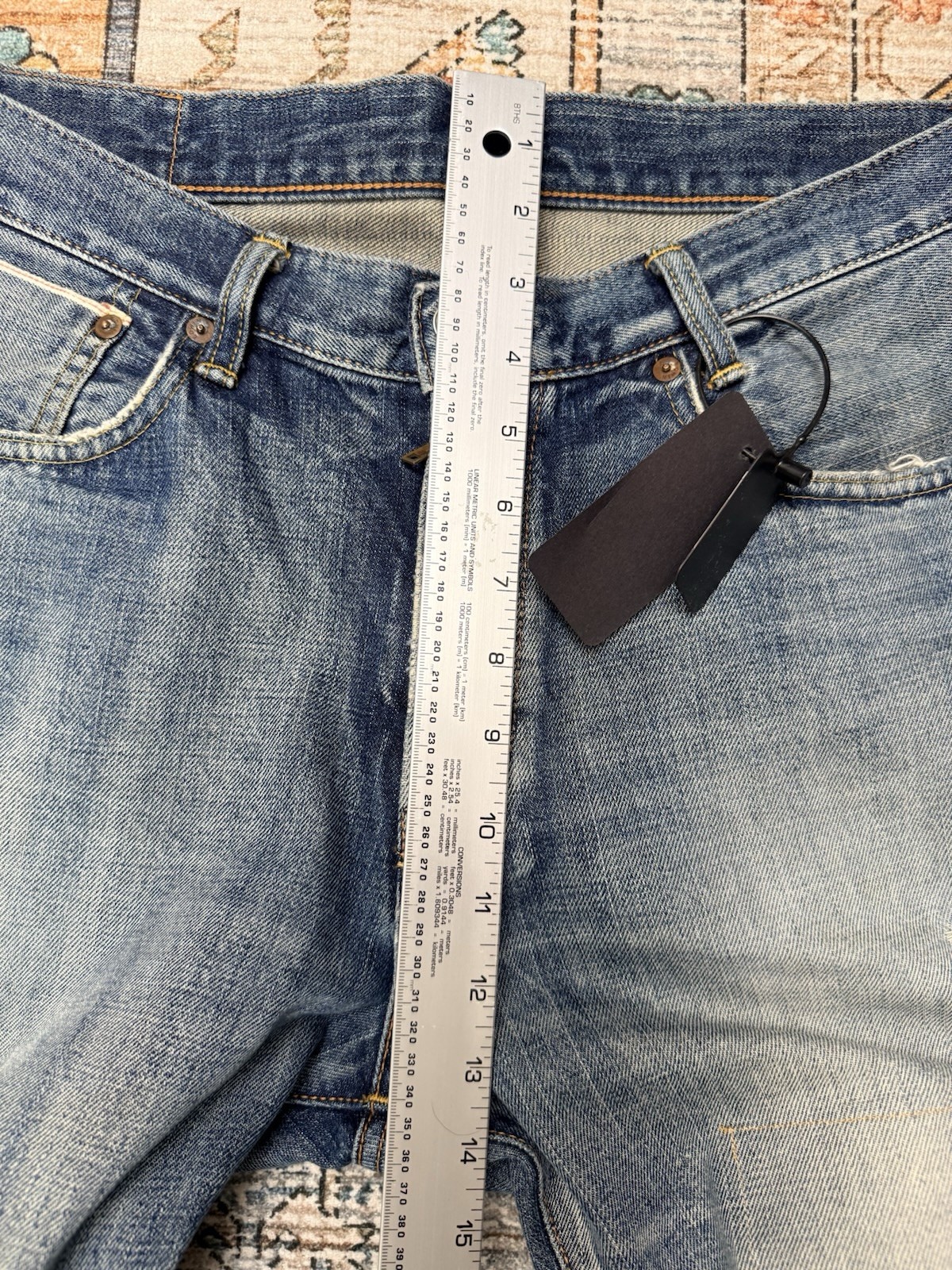 Vintage Edwin Selvedge Patchwork Straight Denim J… - image 6