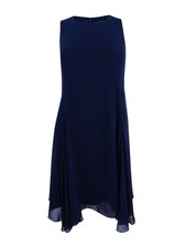 Lauren Ralph Lauren Women's Georgette A Line Dress (2, Lighthouse Navy)