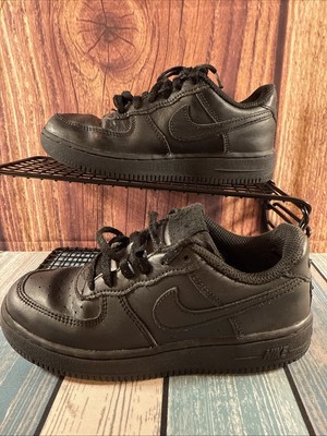 2019 Nike Air Force 1 Low Black Preschool PS 314193-009 sz 1Y | eBay
