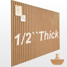 Large Cork Boards for Walls 48"x 36" - 1/2 Thick Bulletin Board, 12 Pack
